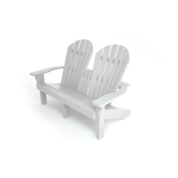 White Riveria Adirondack Love Seat, Frog Furnishings, Mfr#: PB ADRIVWHI